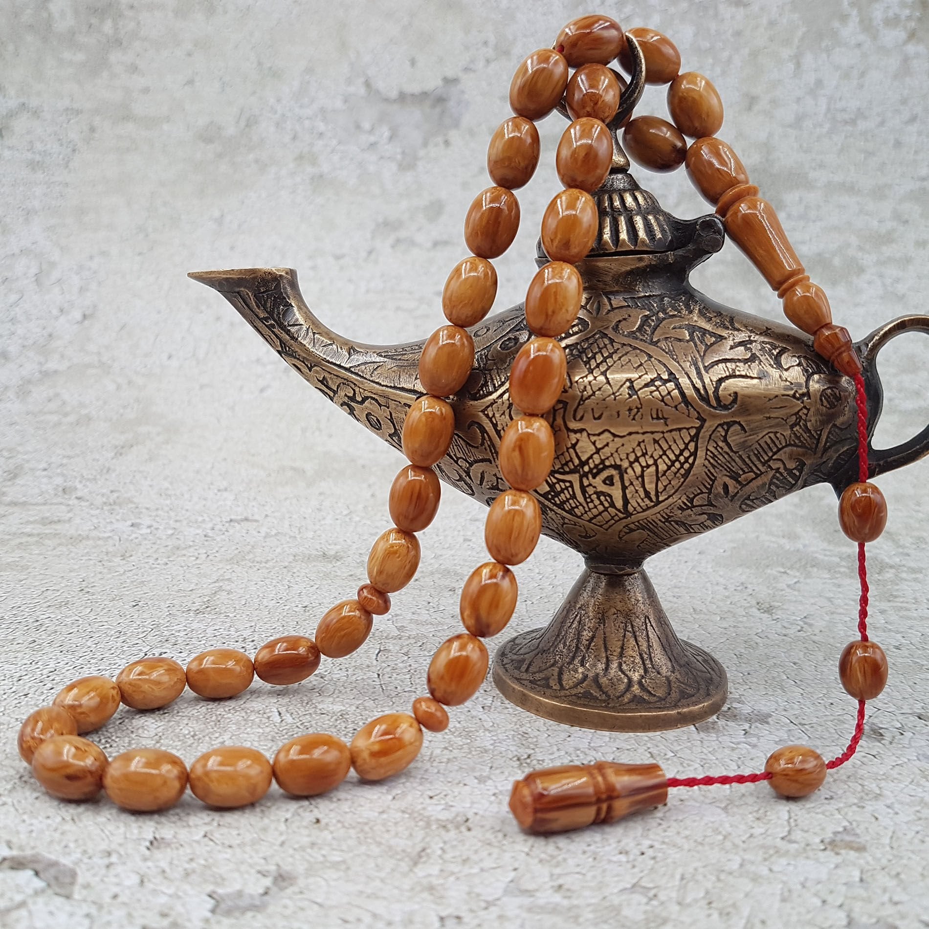 Hardal Rengi Çekoslovak Katalin Tesbih