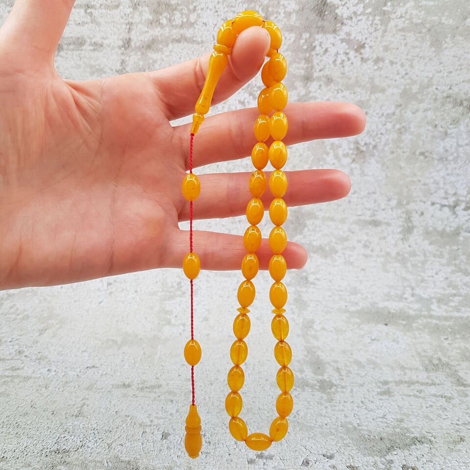 Renk Süzmesi Arpa Kesim Sıkma Kehribar Tesbih