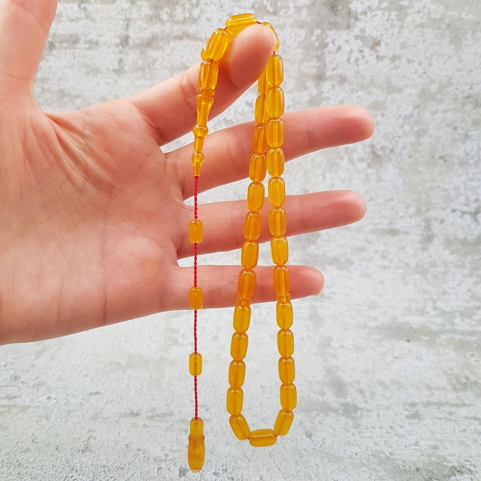 İnce Kesim Bürokrat Boy Ateş Kehribar Tesbih