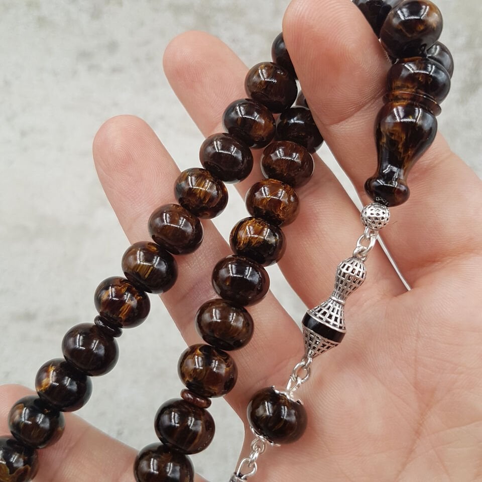 Gümüş Püskül Hareli Çekoslovak Katalin Tesbih