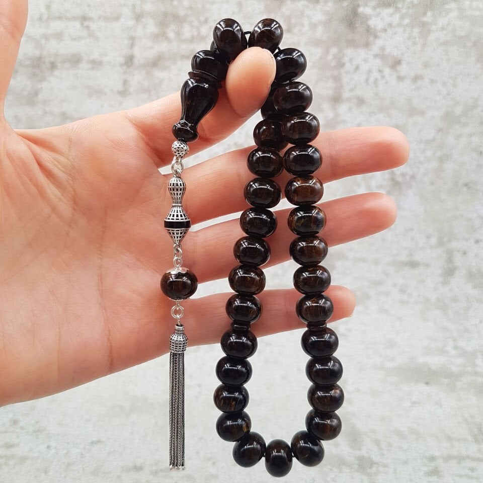 Gümüş Püskül Hareli Çekoslovak Katalin Tesbih