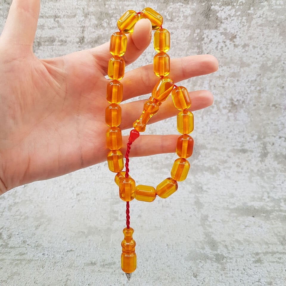 Kapsül Kesim Sarı Maskot Ateş Kehribar Tesbih