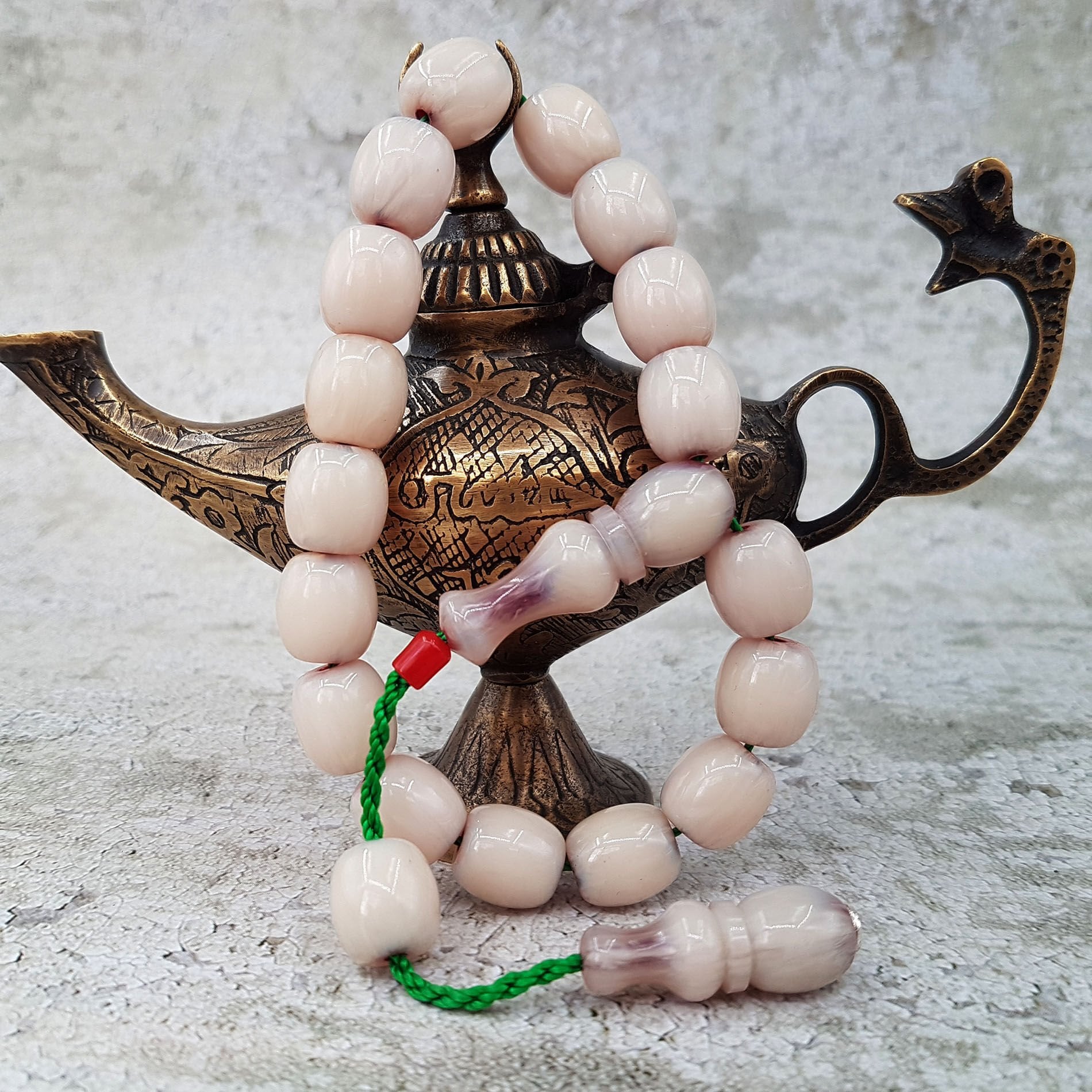 Beyaz Katalin Maskot Tesbih