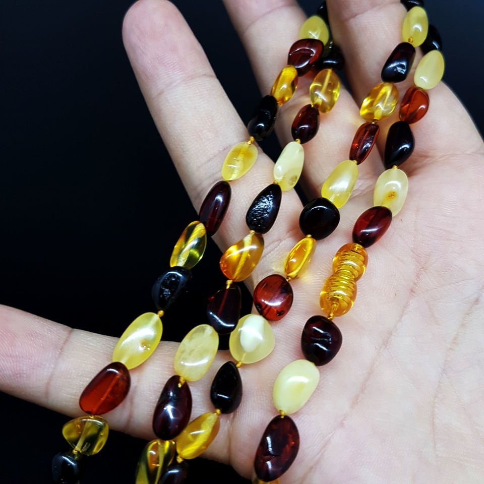 Orjinal Karma Damla Kehribar Kolye