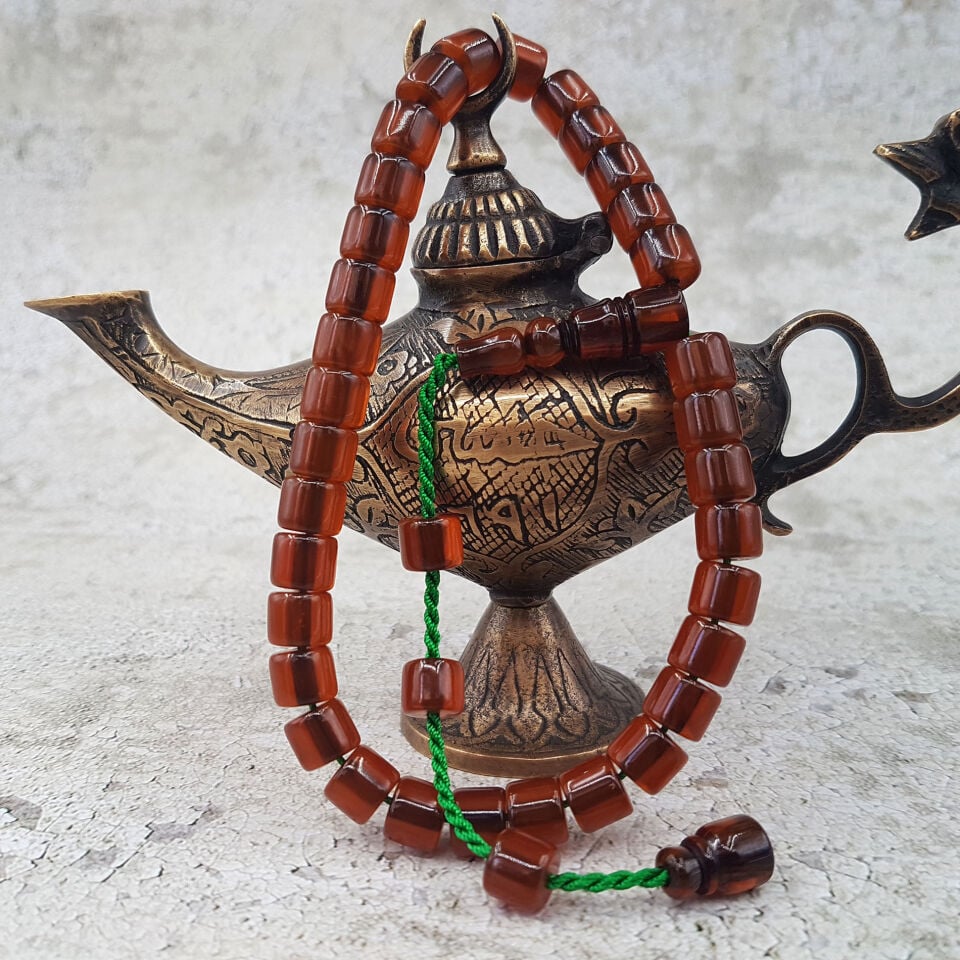 Bilek Boy Teker Kesme Sıkma Kehribar Tesbih