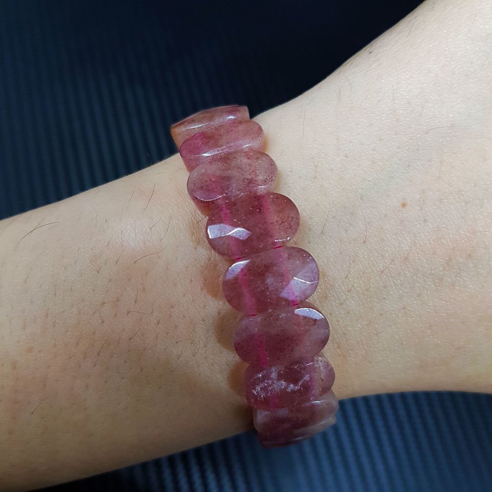 Pembe Kuvars Taşı Bileklik