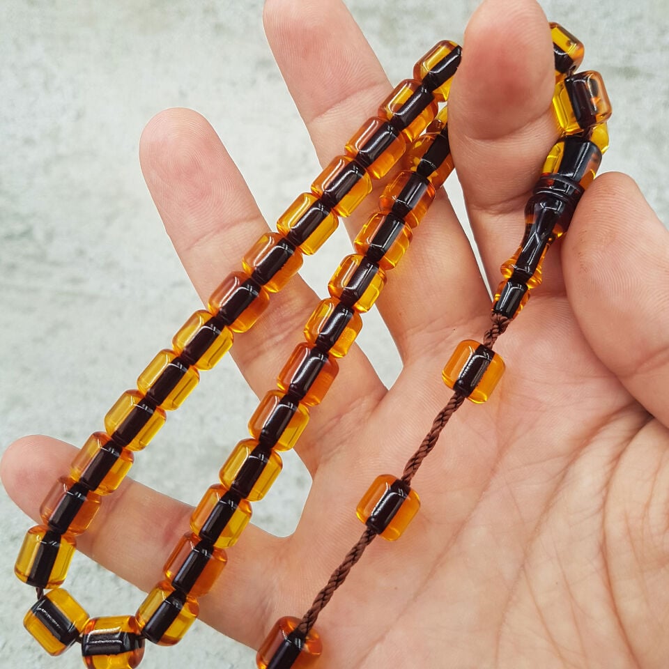 Sarı Havşa Delim Ateş Kehribar Tesbih
