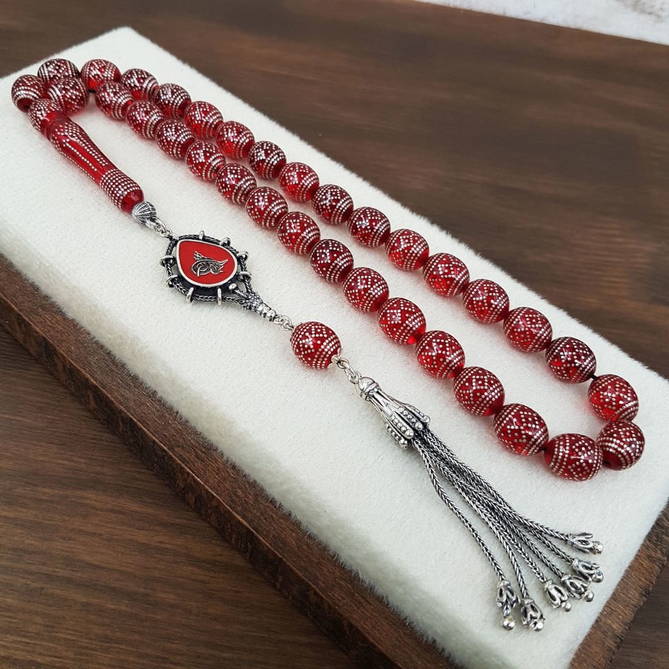 Erzurum Gümüş İşleme Ateş Kehribar Tesbih