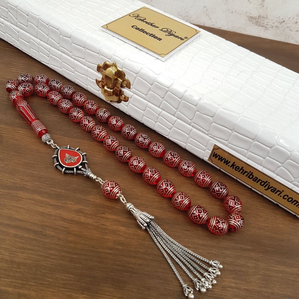 Erzurum Gümüş İşleme Ateş Kehribar Tesbih