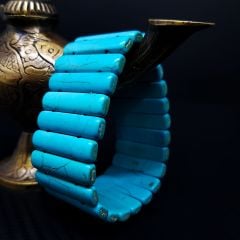 Düz Firuze Doğaltaş Bileklik