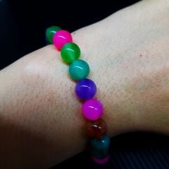 Kadın Renkli Akik Doğaltaş Bileklik