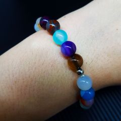 Renkli Akik Doğaltaş Bileklik