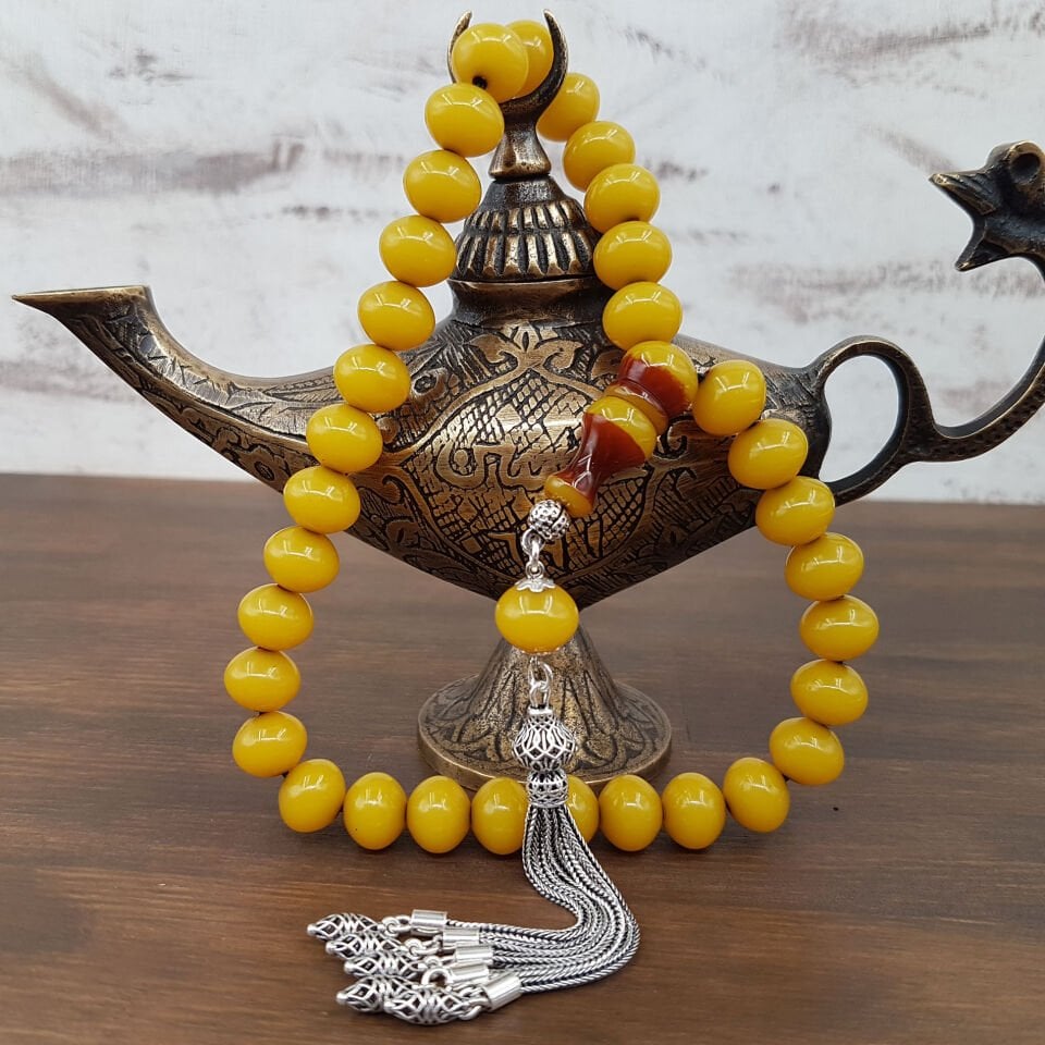 Bürokrat Boy Sarı Teker Kesim Sıkma Kehribar