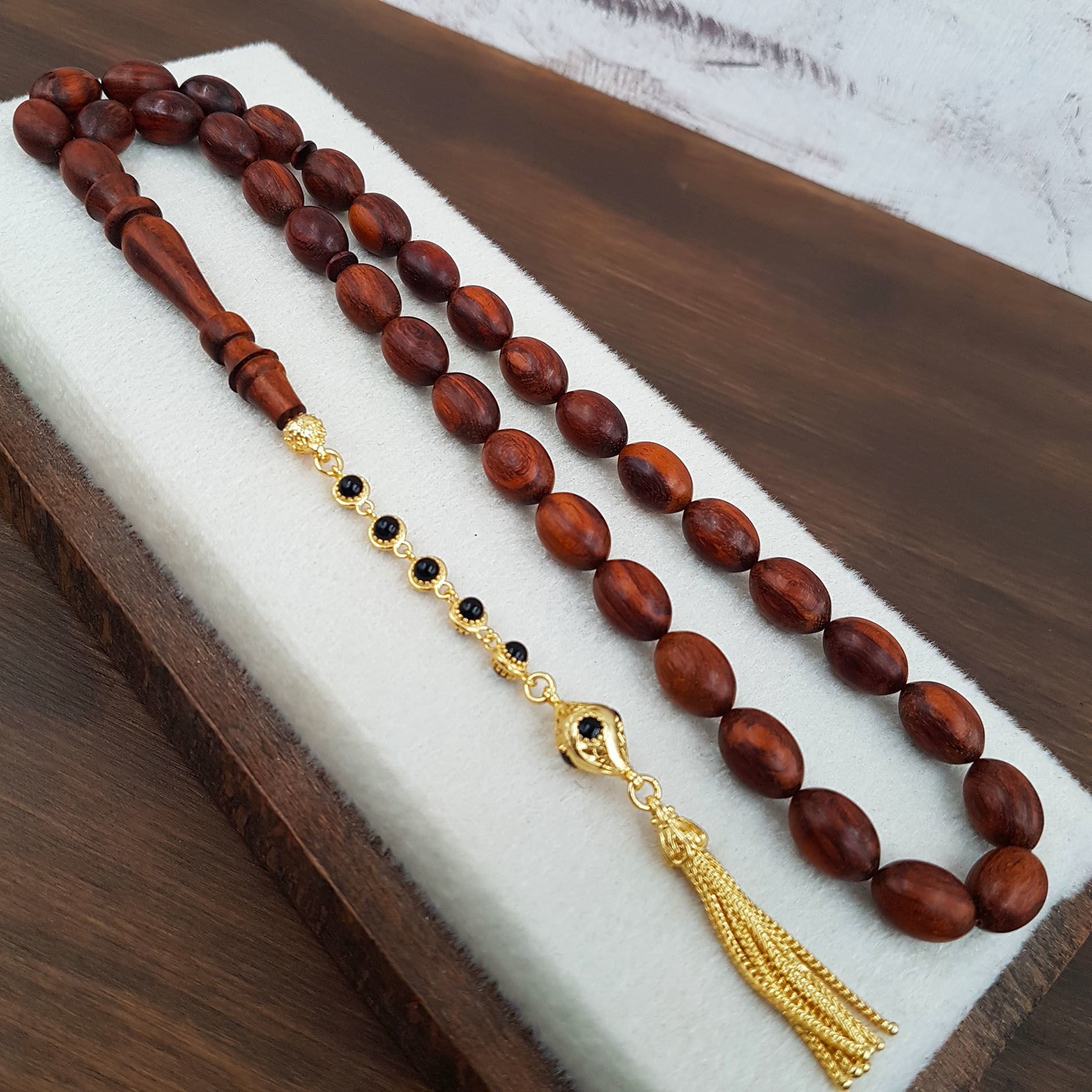 Gümüş Püskül Tasarım Yılan Ağacı Tesbih