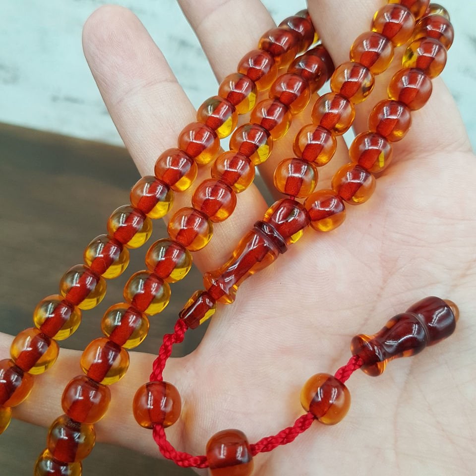 Turuncu Ateş Kehribar Namaz Tesbihi
