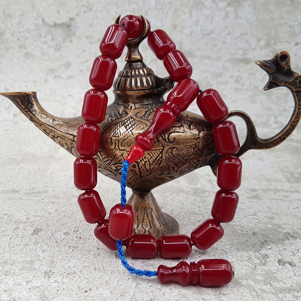 Vişne Maskot Sıkma Kehribar Tesbih