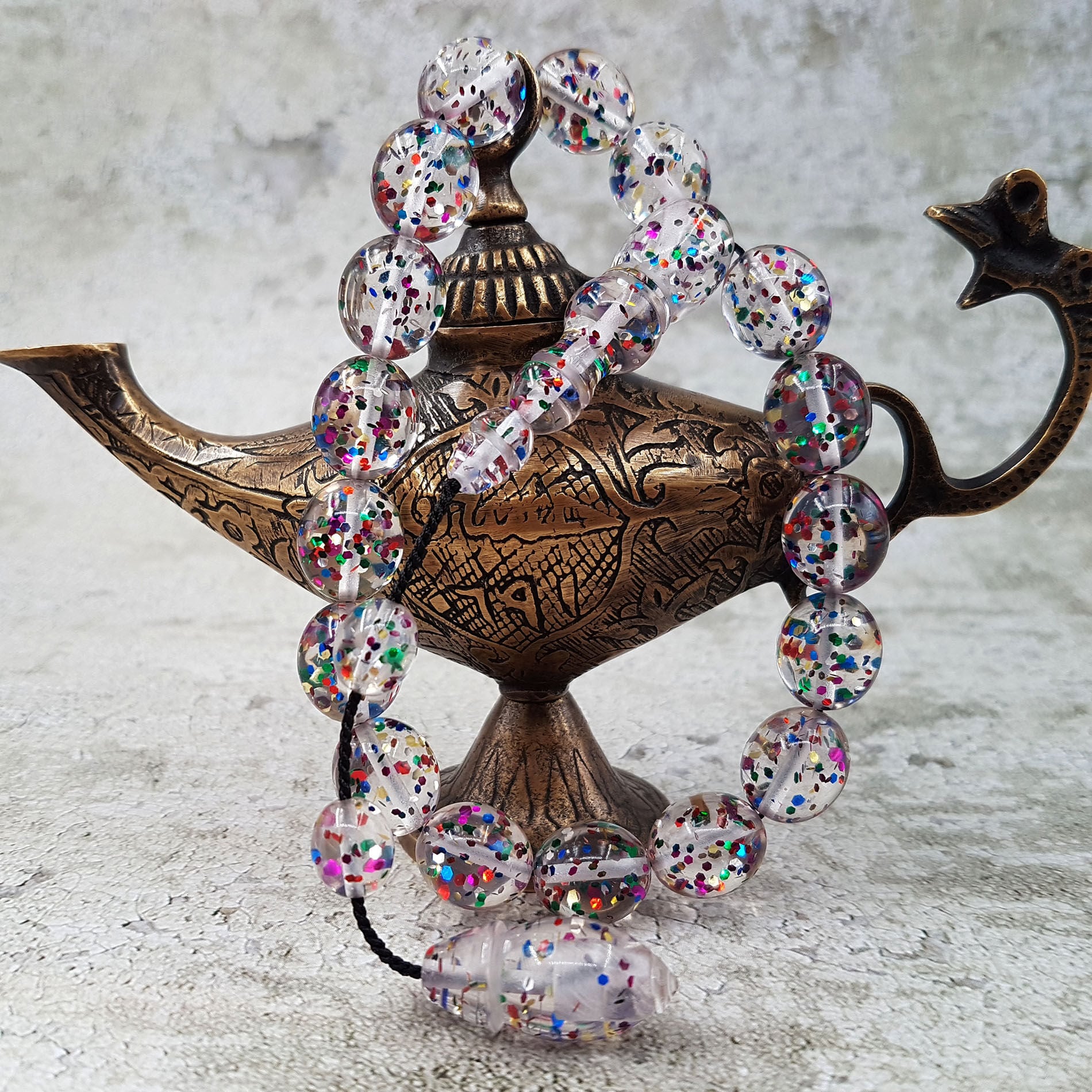 Simli Maskot Uçak Camı Tesbih