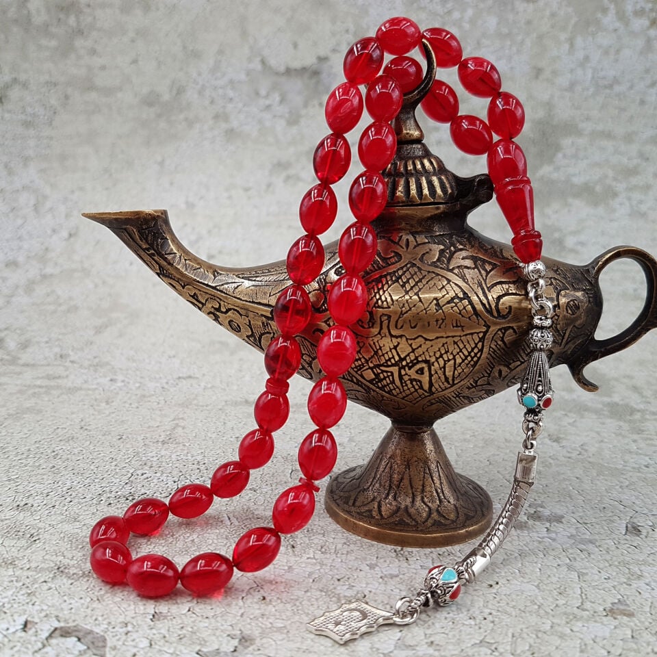Beyzi Kesim Ateş Kehribar Tesbih