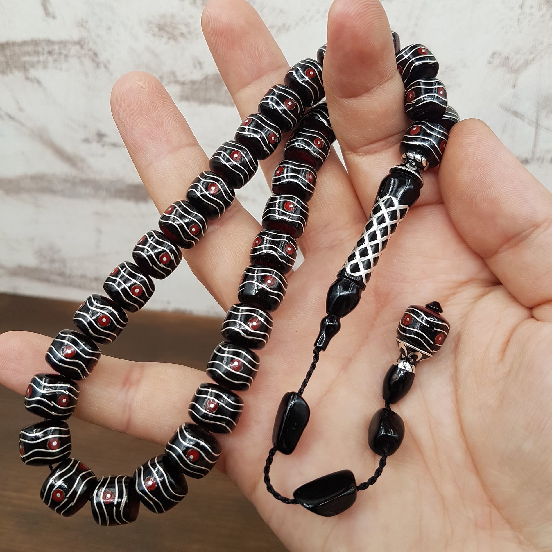 Teker Kesim Gümüş İşlem Erzurum Oltu Tesbih