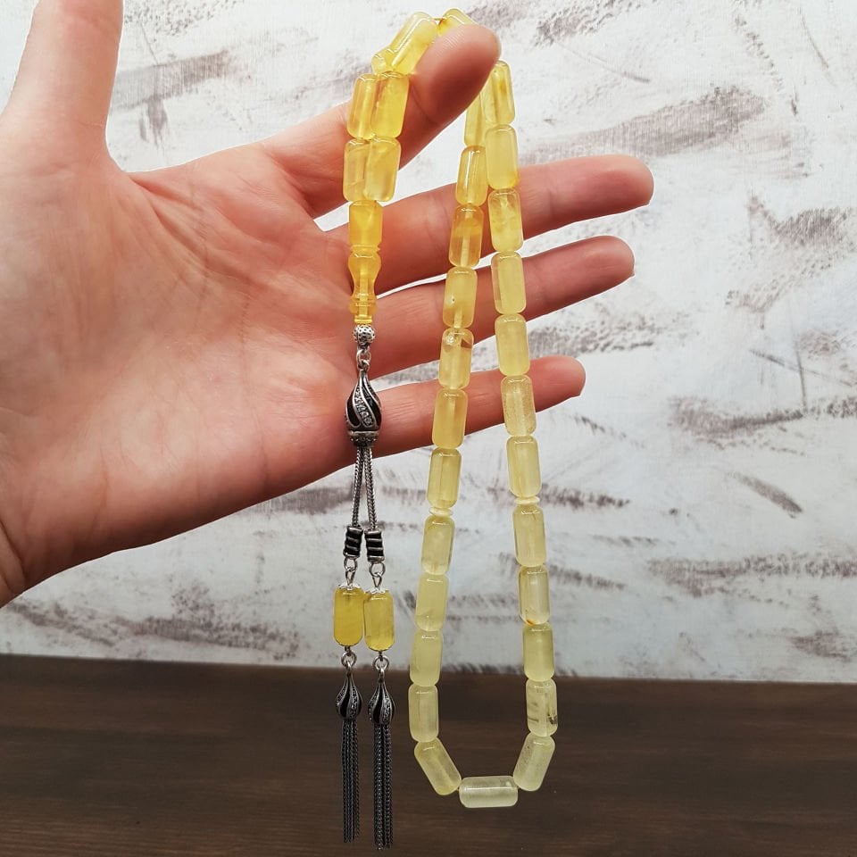 20 Gram Uzun Kapsül Kesim Rus Damla Kehribar Tesbih