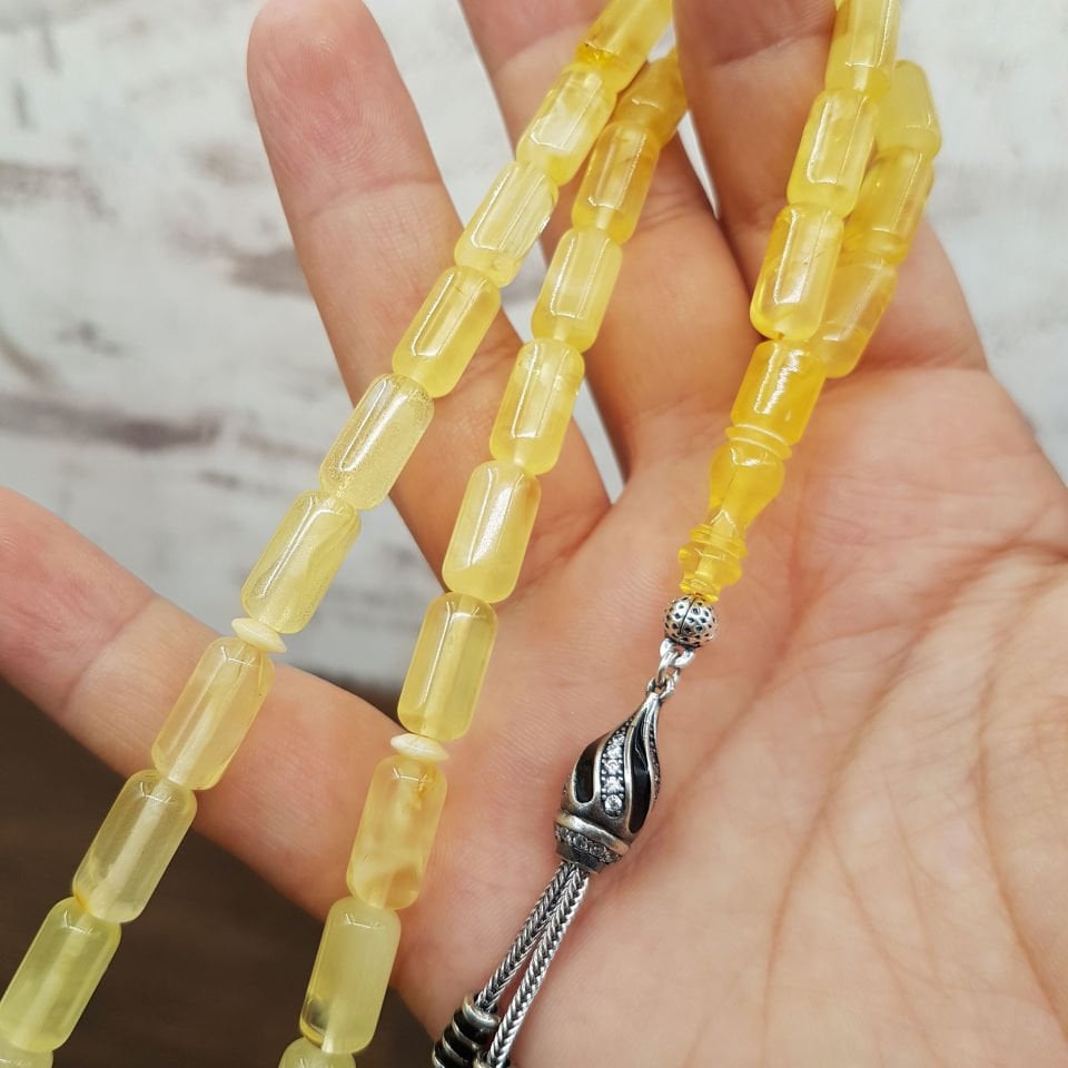 20 Gram Uzun Kapsül Kesim Rus Damla Kehribar Tesbih