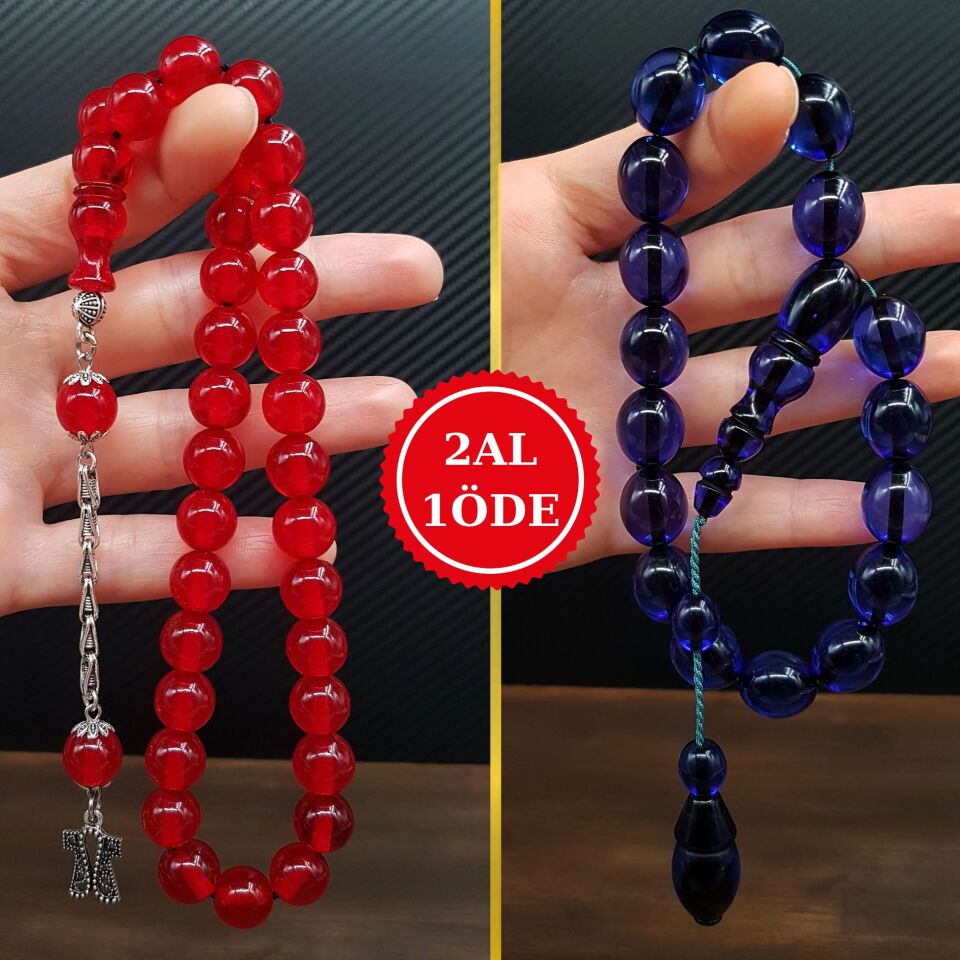 2 Al 1 Öde Uçak Camı Ve Sıkma Kehribar Tesbih