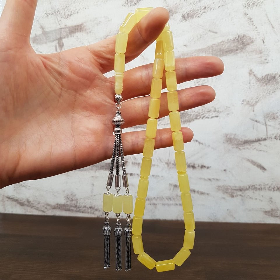 16 Gram Kapsül Kesim Rus Damla Kehribar Tesbih