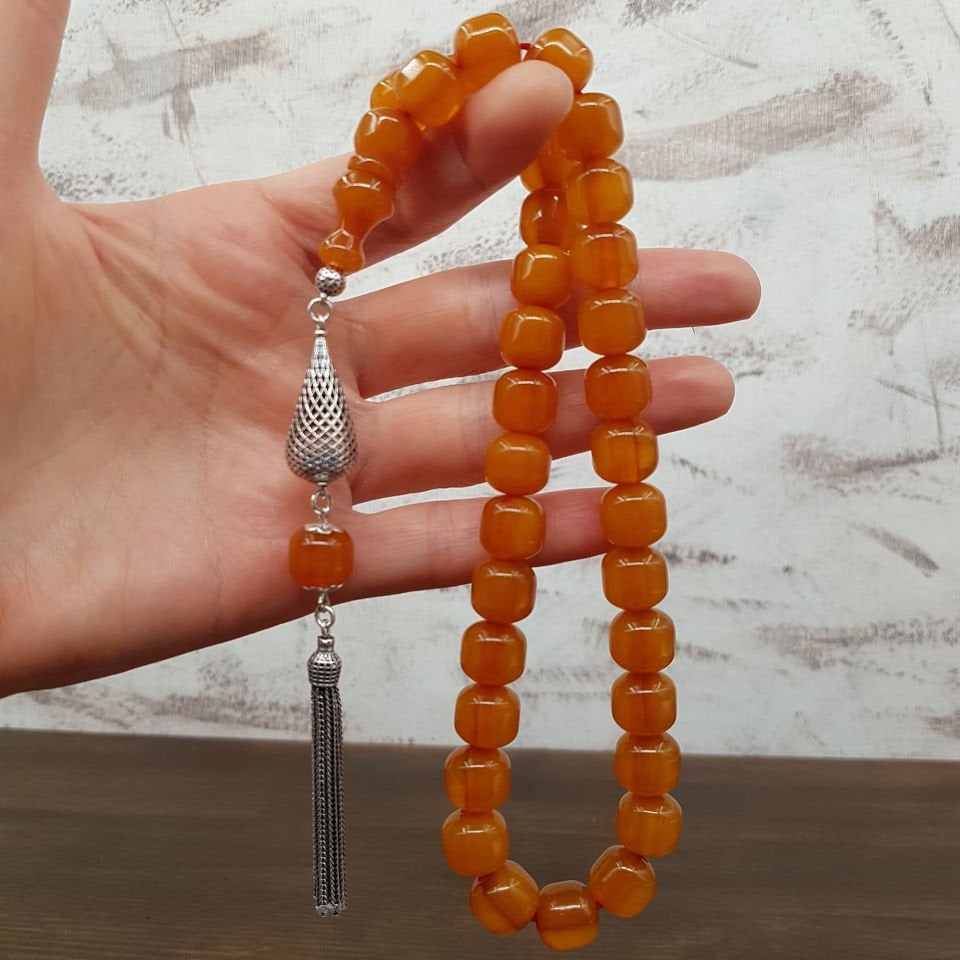 Gümüş Püskül Kayısı Teker Kesim Sıkma Kehribar
