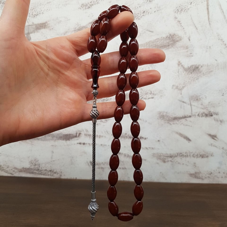 Büyük Boy Uzun Arpa Kesim Faturan Sıkma Kehribar