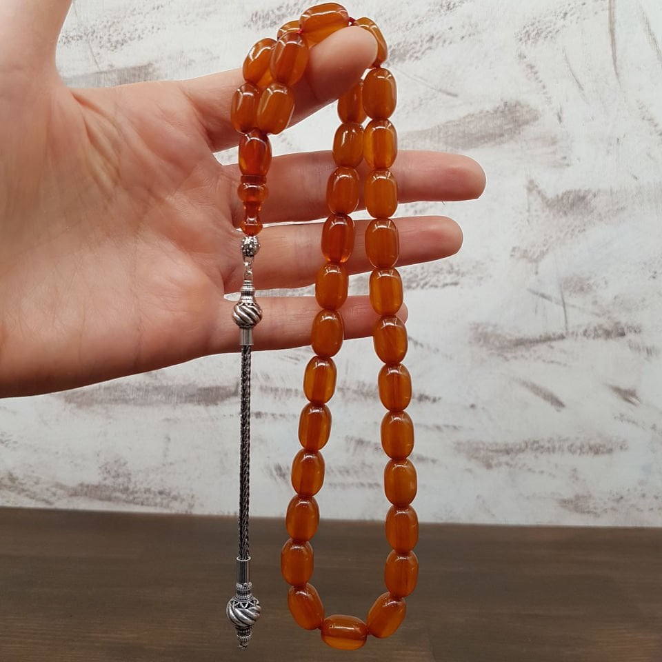 Süleymaniye Gümüş Püskül Kayısı Sıkma Kehribar