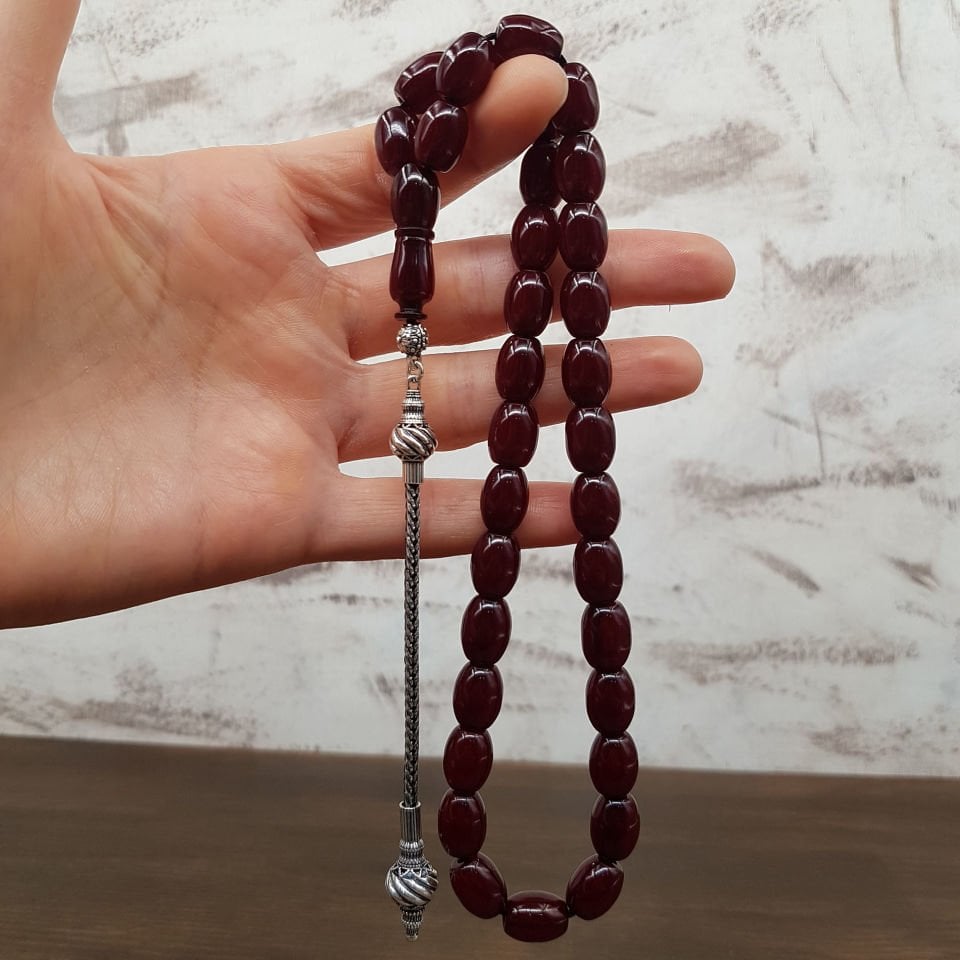 Süleymaniye Gümüş Püskül Vişne Sıkma Kehribar