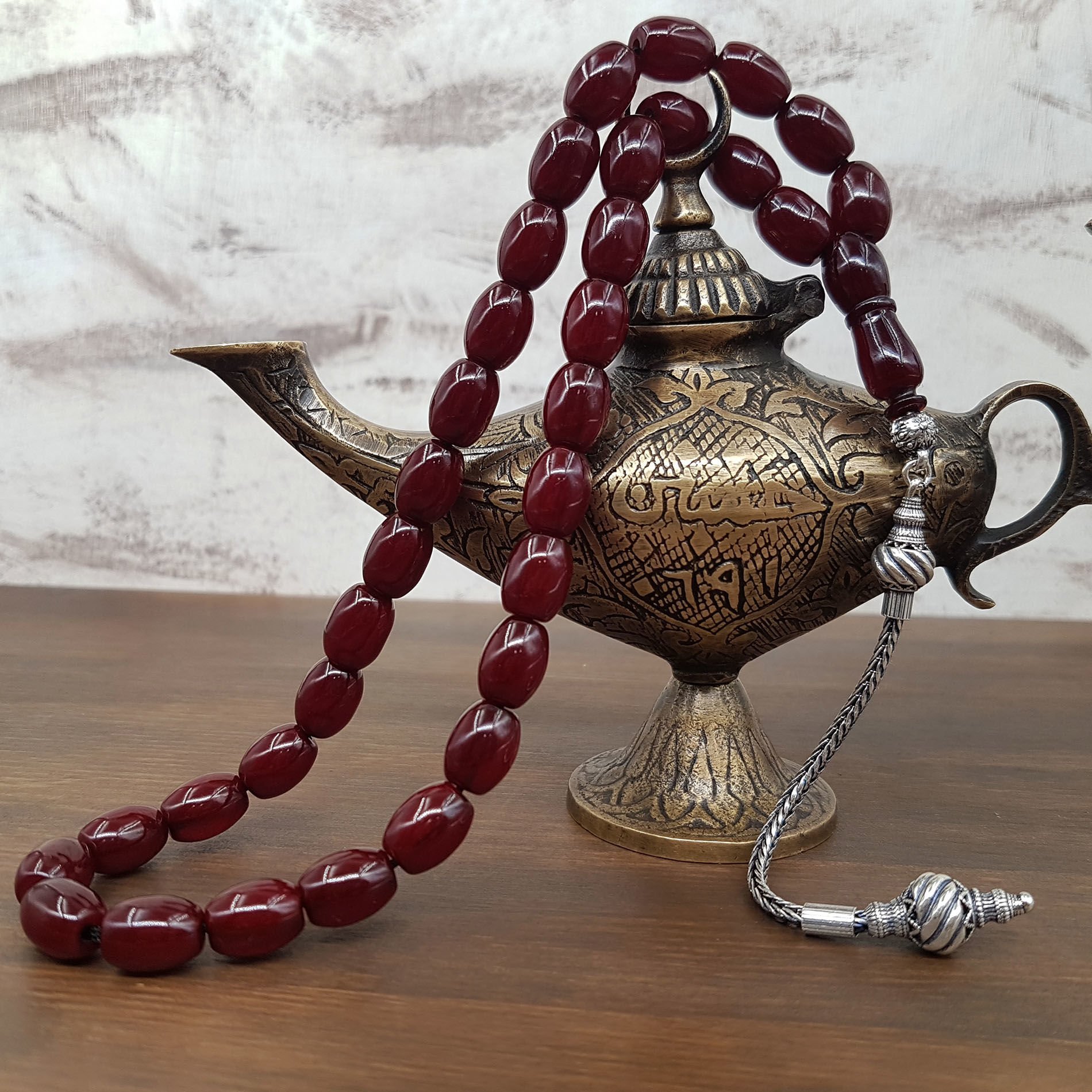 Süleymaniye Gümüş Püskül Vişne Sıkma Kehribar