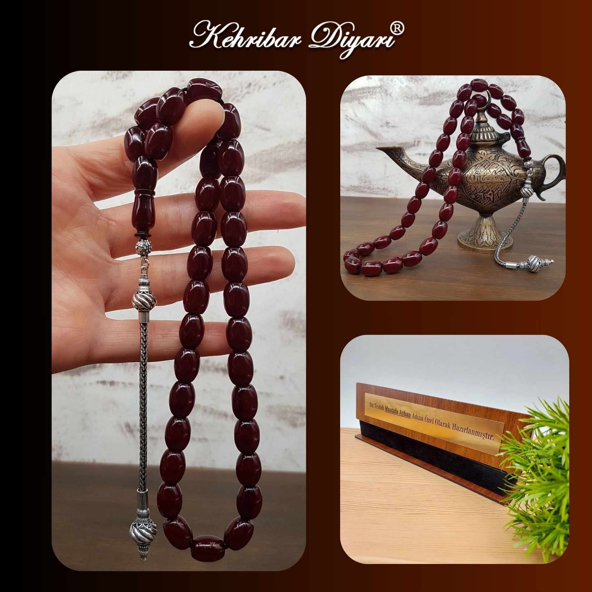 Süleymaniye Gümüş Püskül Vişne Sıkma Kehribar