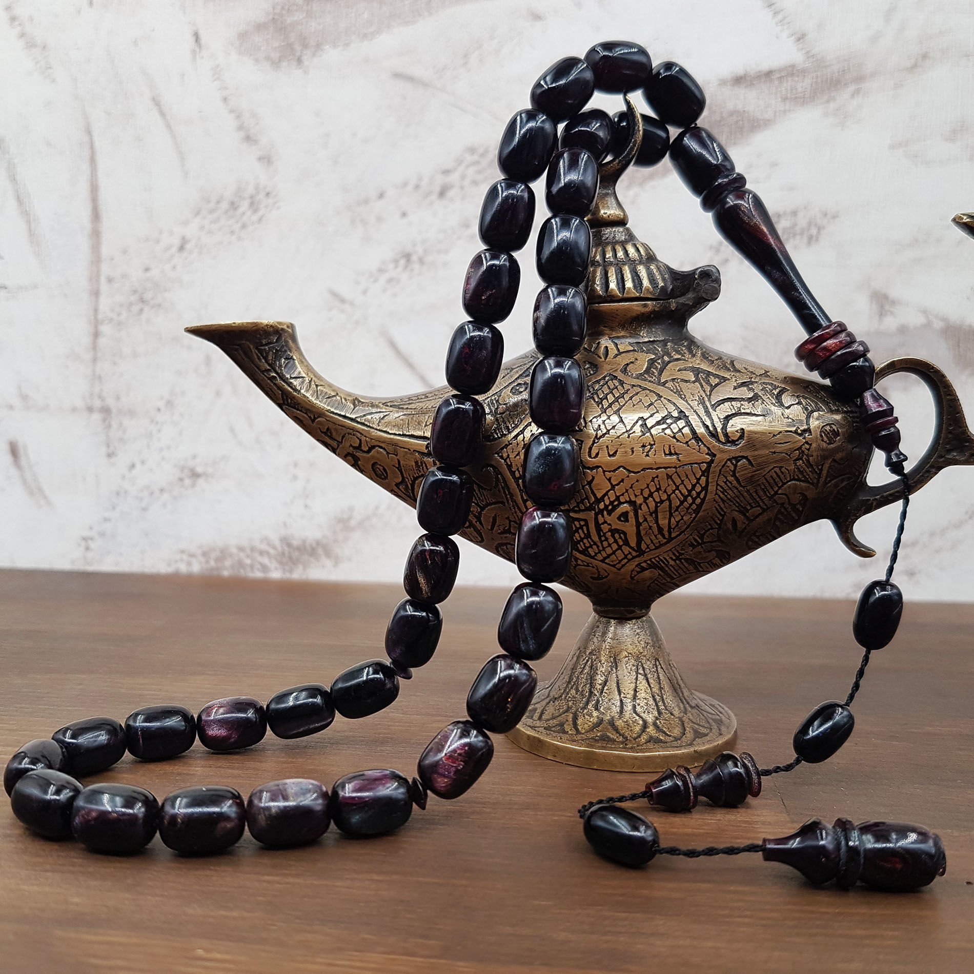 İmame Halkalı Kapsül Kesim Sıkma Kehribar Tesbih