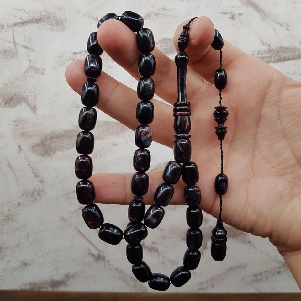 İmame Halkalı Kapsül Kesim Sıkma Kehribar Tesbih