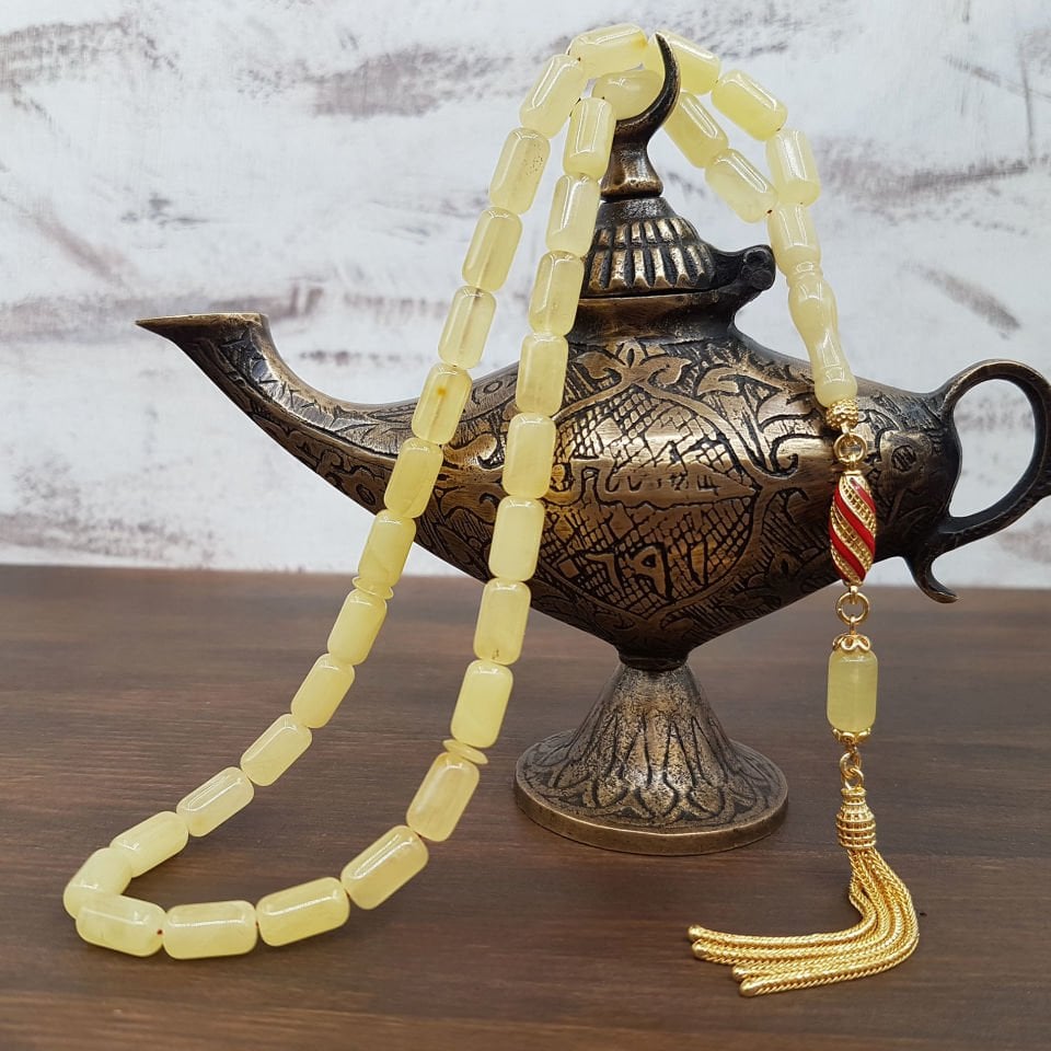 Kapsül Kaya Damla Kehribar Tesbih