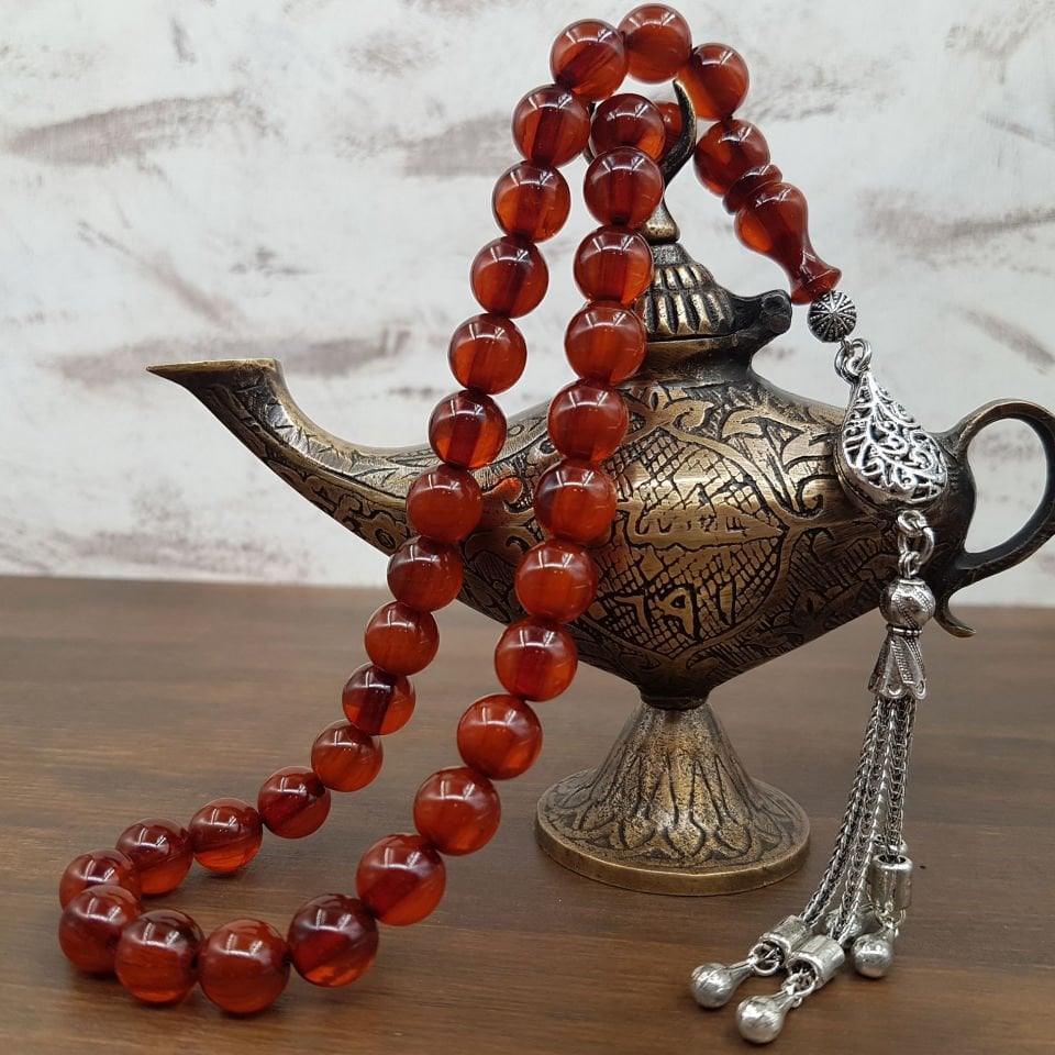 Havşa Delim Kahve Sıkma Kehribar Tesbih