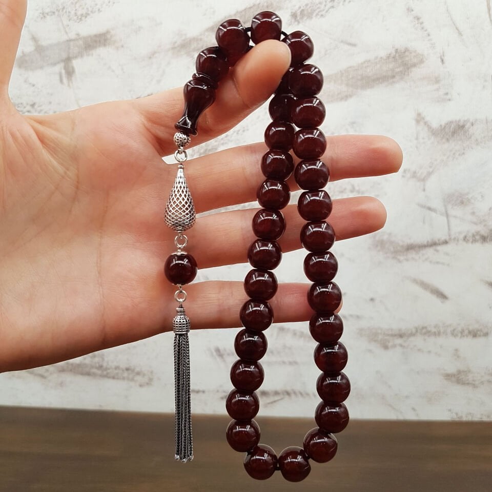 Gümüş Püskül Fıçı Kesim Kahve Sıkma Kehribar