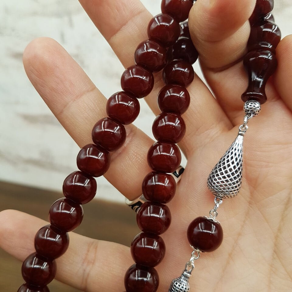 Gümüş Püskül Fıçı Kesim Kahve Sıkma Kehribar