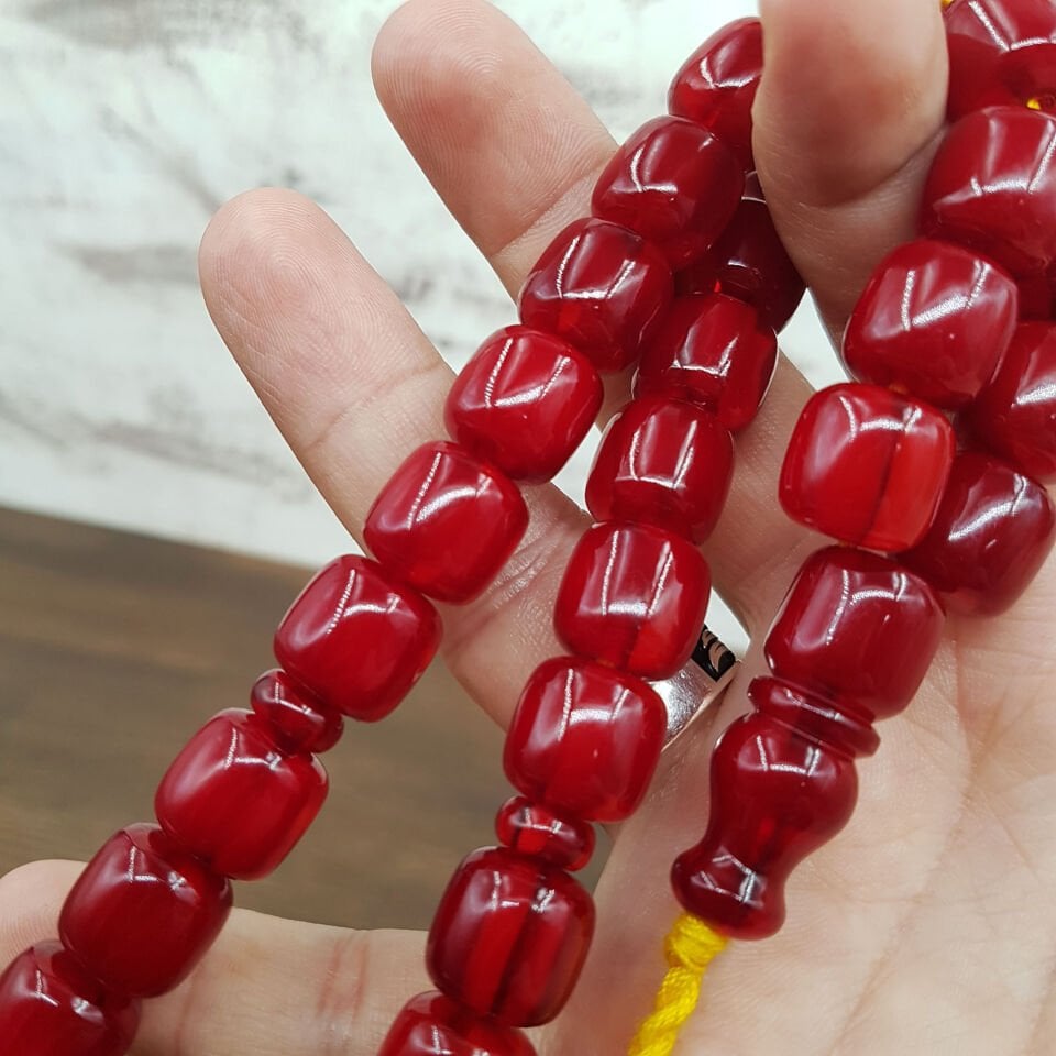 Büyük Boy Osmanlı Torunu Helezon Hare Sıkma Kehribar