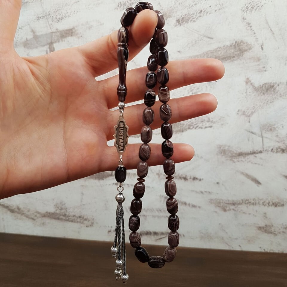 Kişiye Özel Hareli Sıkma Kehribar Tesbih