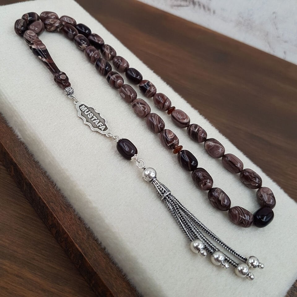 Kişiye Özel Hareli Sıkma Kehribar Tesbih