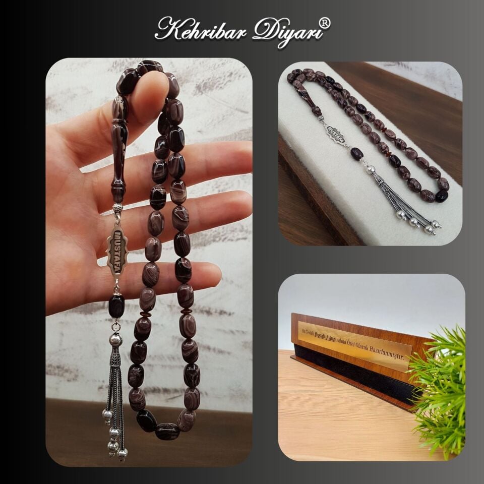 Kişiye Özel Hareli Sıkma Kehribar Tesbih