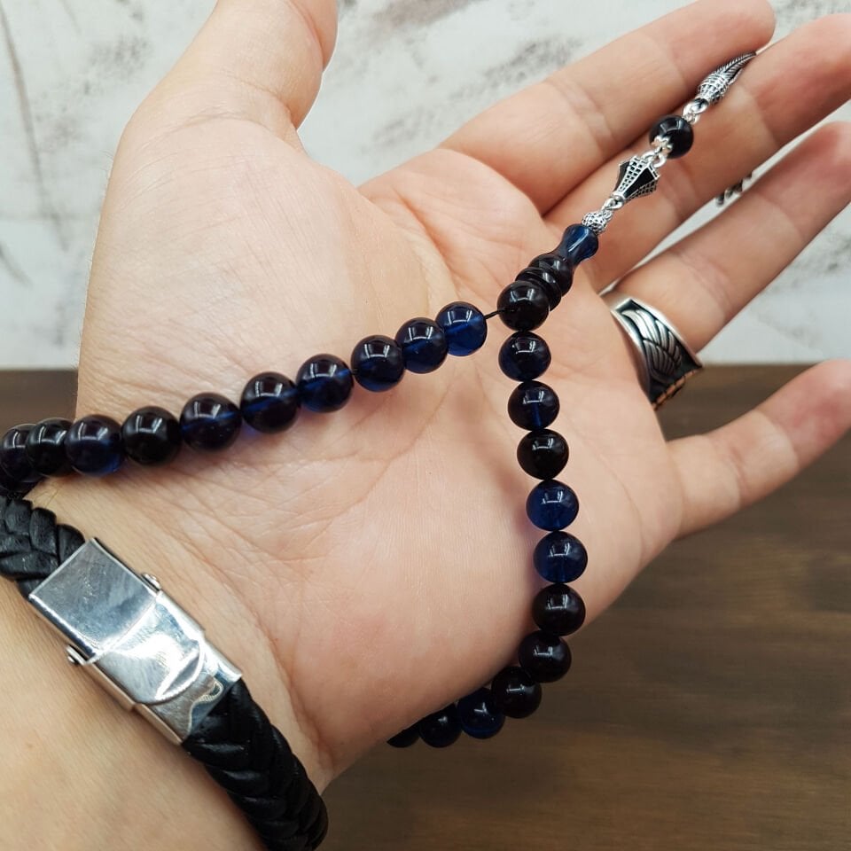 Bilek Boy Gümüş Püskül Küre Ateş Kehribar