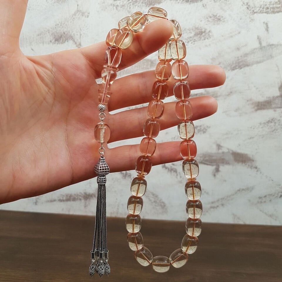 Gümüş Püskül Tombul Kapsül Şeffaf Blok Zar Kehribar