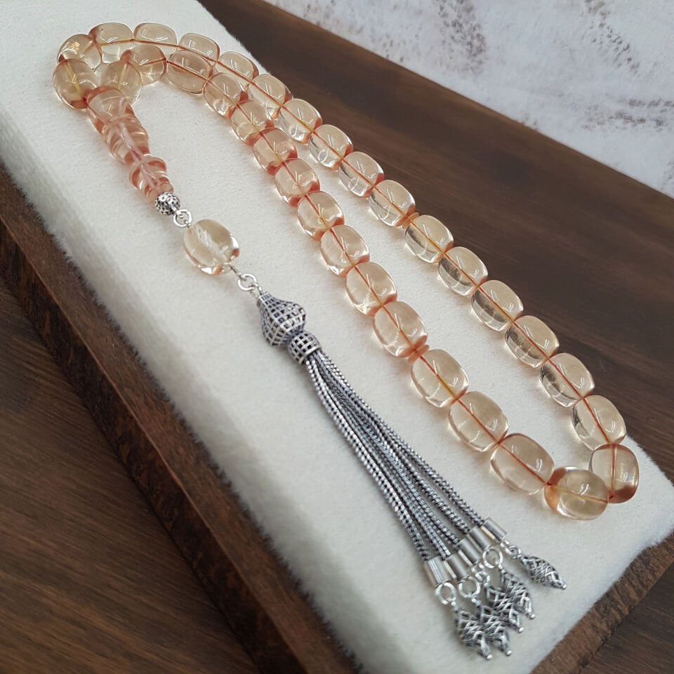 Gümüş Püskül Tombul Kapsül Şeffaf Blok Zar Kehribar