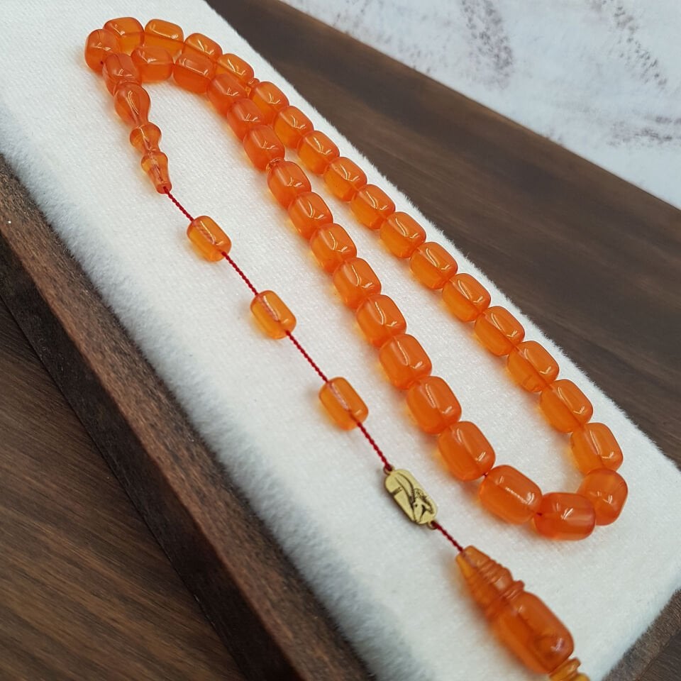 Usta İmzalı Yemen Zar Rengi Blok Zar Kehribar