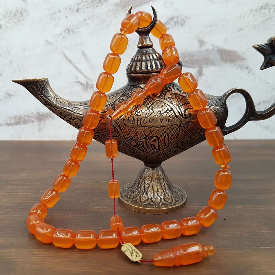 Usta İmzalı Yemen Zar Rengi Blok Zar Kehribar