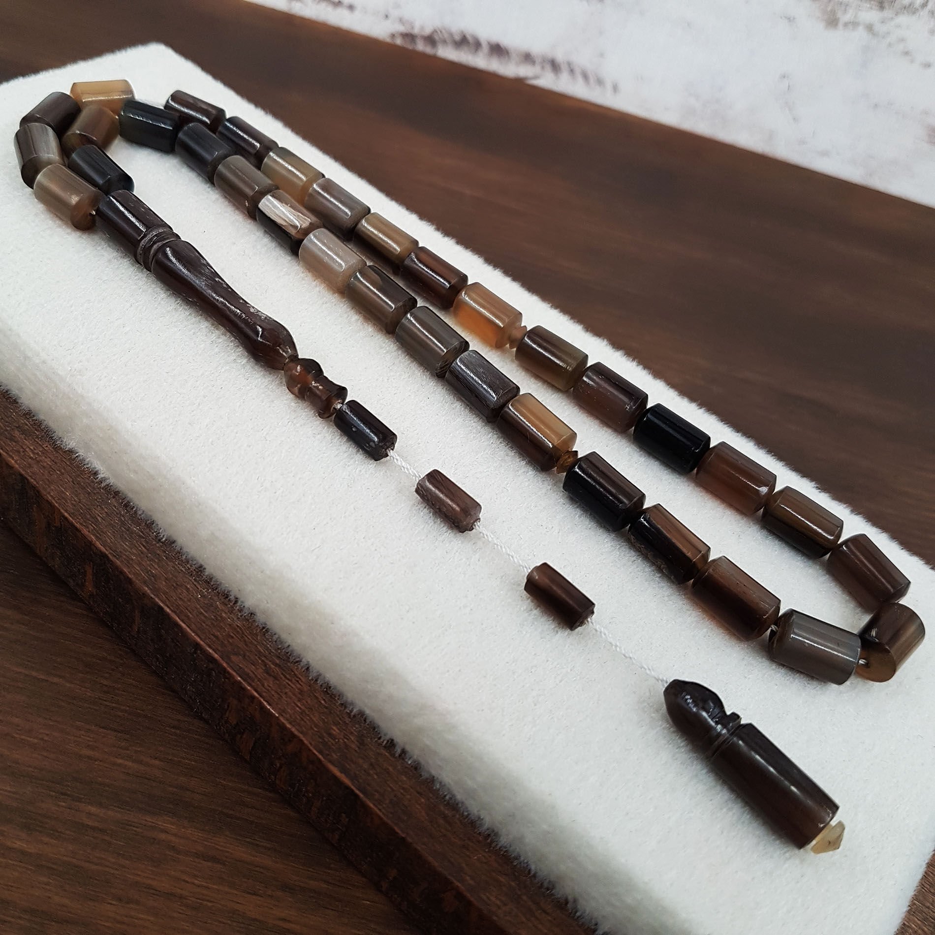 Kapsül Kesim Buffalo Boynuzu Tesbih