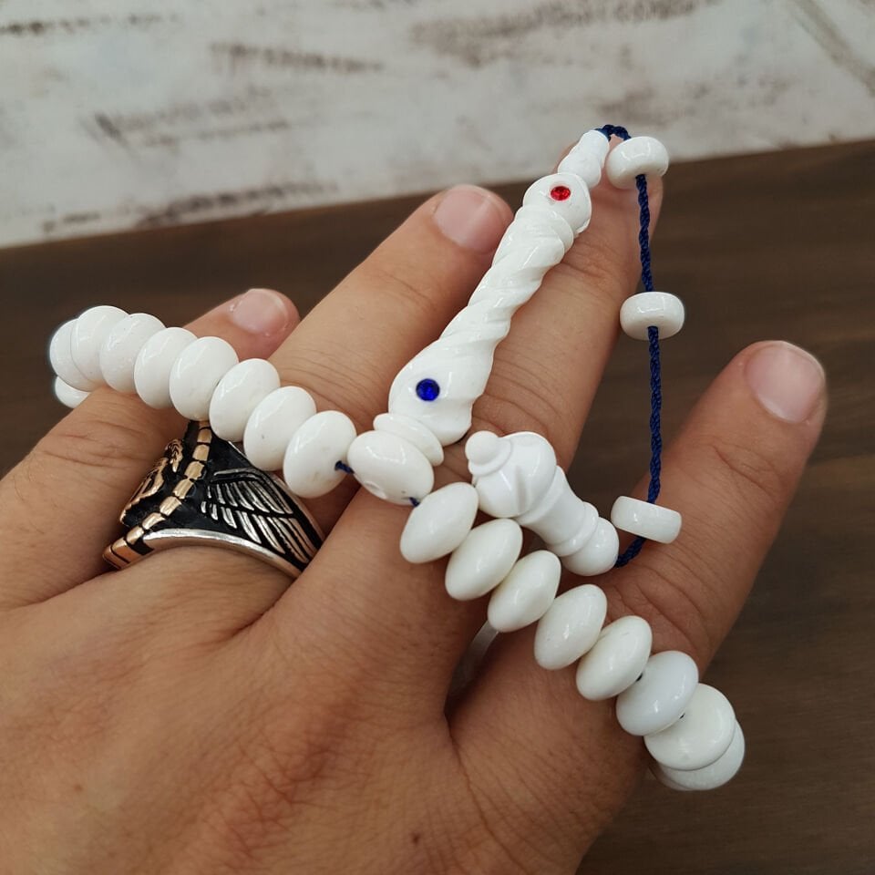 Dört Parmak Burgu İmame Deve Kemk Tesbih